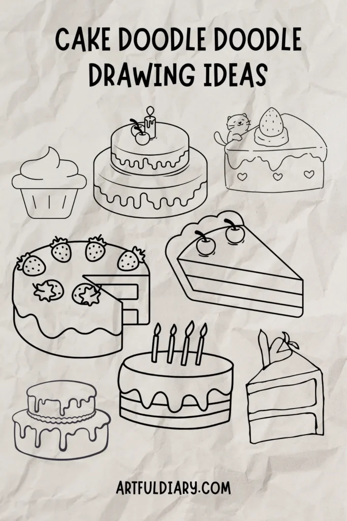 Cake Doodle Doodle Drawing Ideas