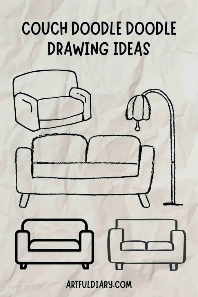 simple doodle drawing of a couch