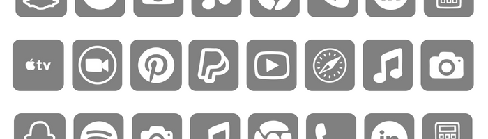 Grey app icons pack Featured Image