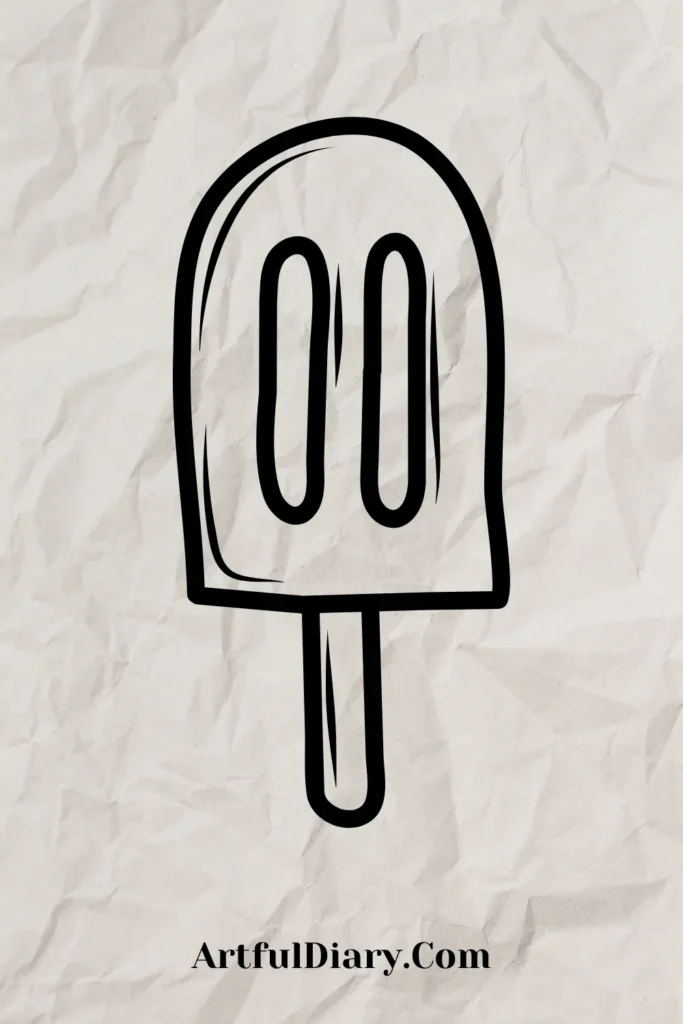 simple doodle drawing of a icecandy