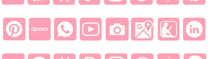 Light Pink app icons pack Featured Image