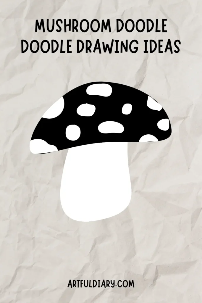 simple doodle drawing of a mushroom