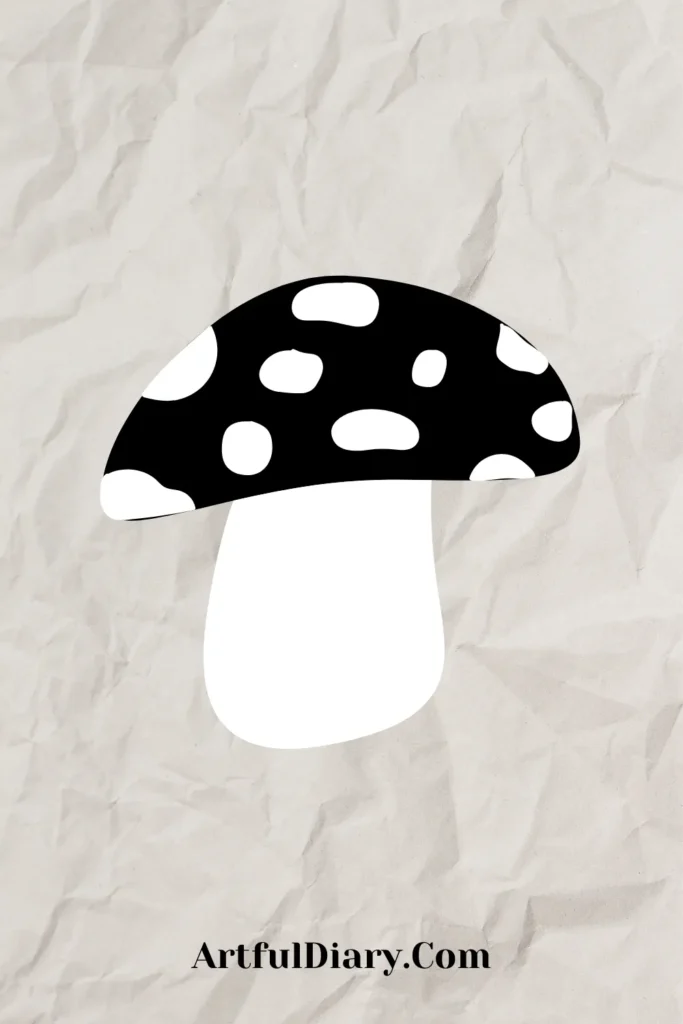 simple doodle drawing of a mushroom