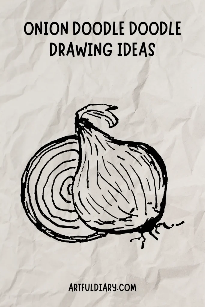 simple doodle drawing of onions