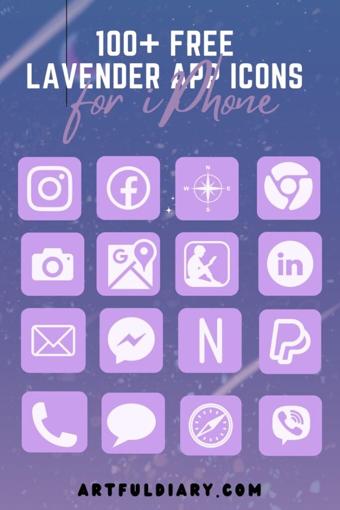Purple App icons for iphone