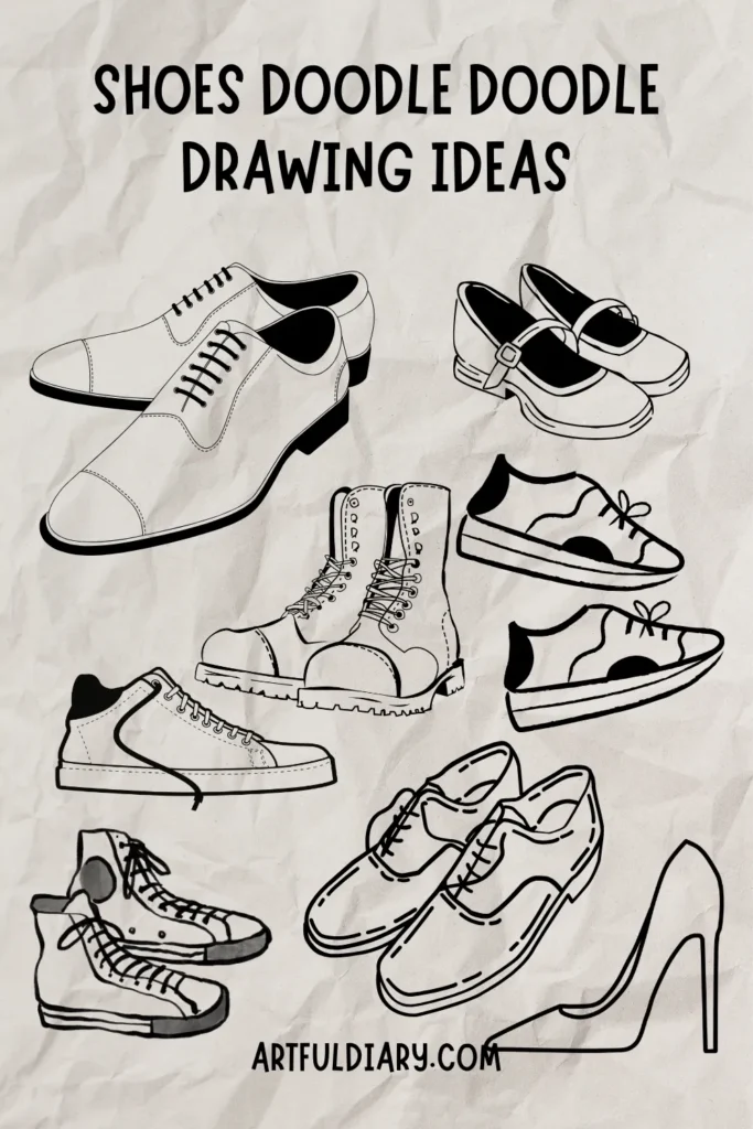 sneaker easy doodle drawing