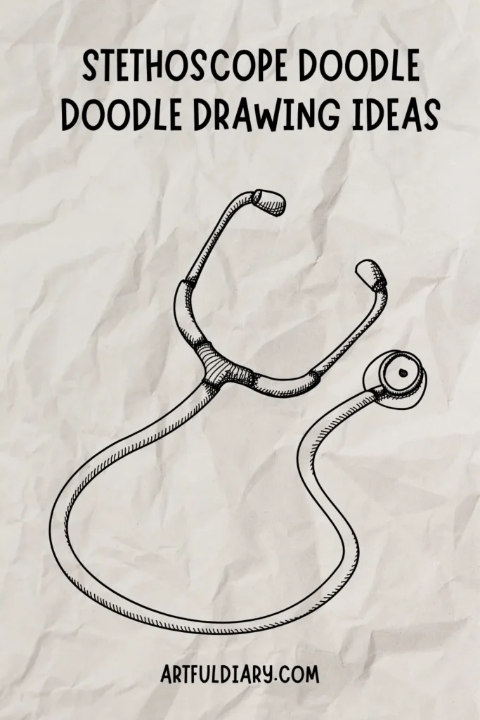 stethoscope easy doodle drawing idea