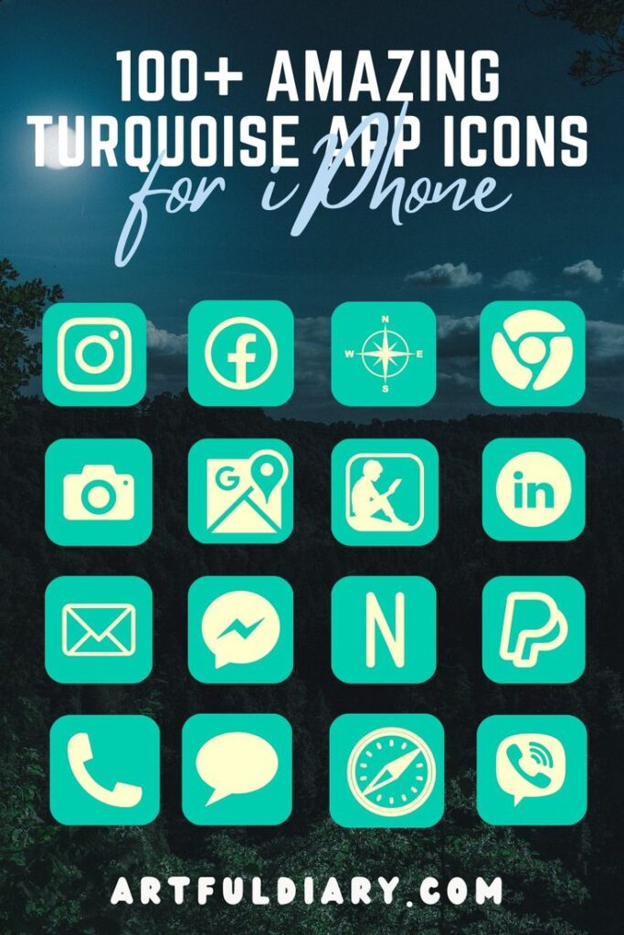Turquoise App Icons for iPhone
