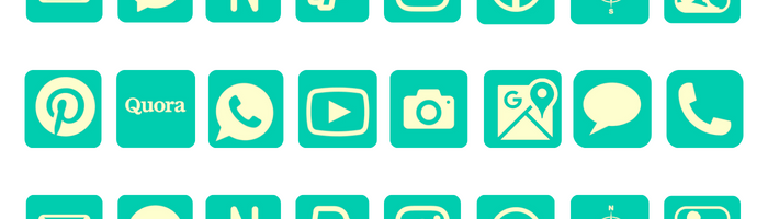 Turquoise app icons pack Featured Image