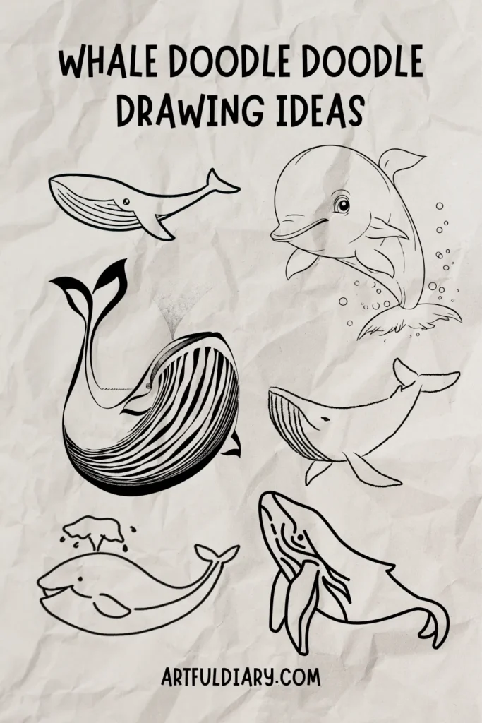 Whale Doodle Drawing Ideas