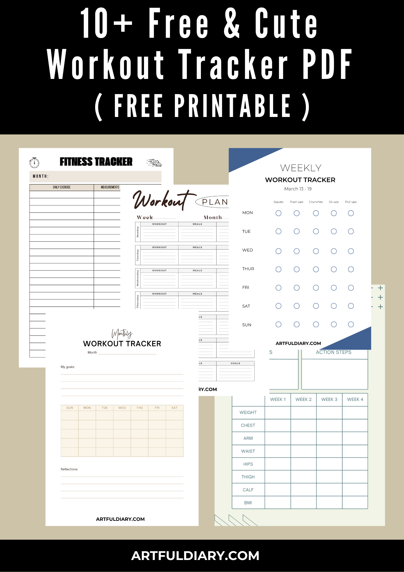 WORKOUT TRACKER PRINTABLE