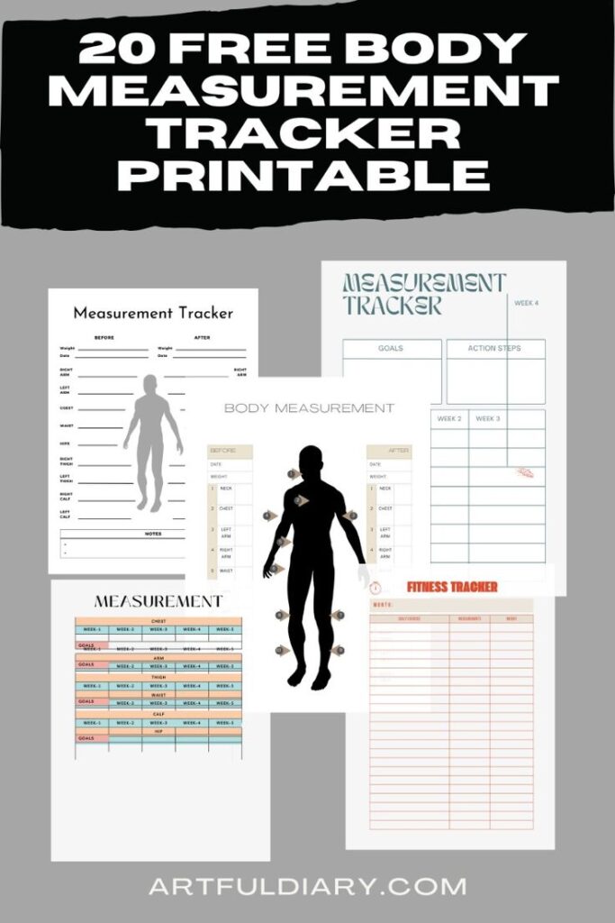 printable body measurement tracker