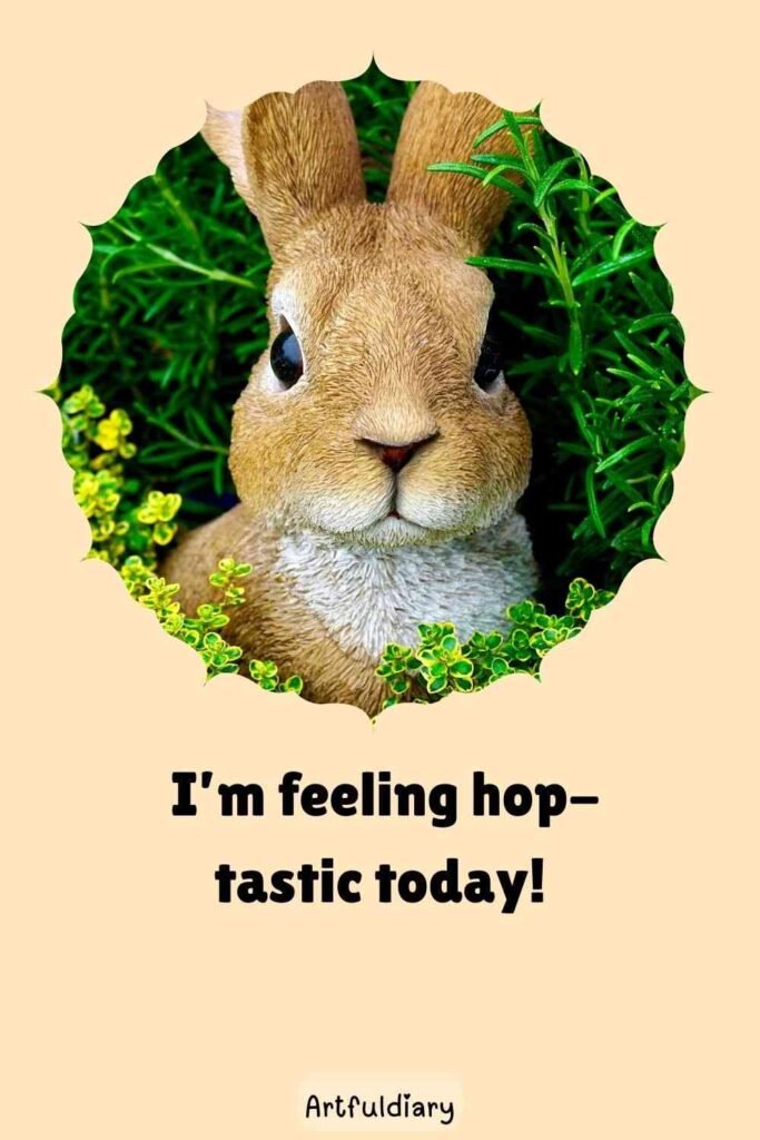I’m feeling hop-tastic today! rabbit puns