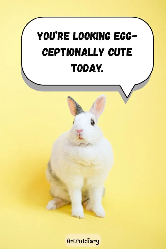 You’re looking egg-ceptionally cute today, rabbit puns