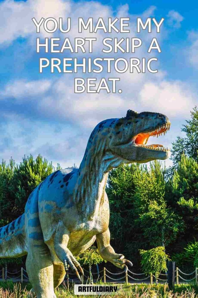 You make my heart skip a prehistoric beat, dinosaur puns