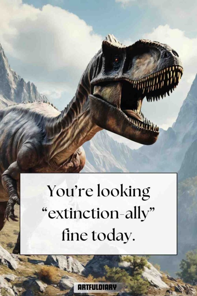 You’re looking “extinction-ally” fine today, dinosaur puns