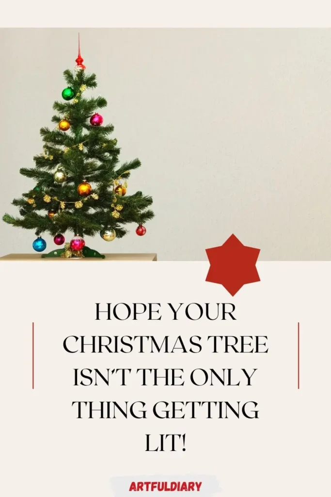 Hope your Christmas tree isn’t the only thing getting lit! christmas puns