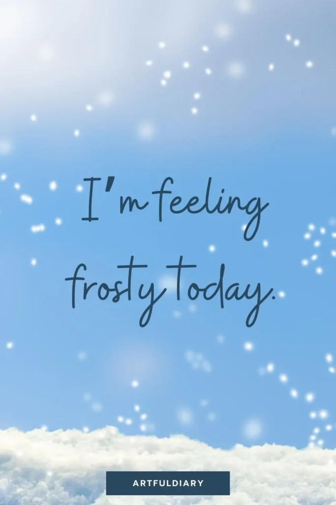 I’m feeling frosty today, Snow puns
