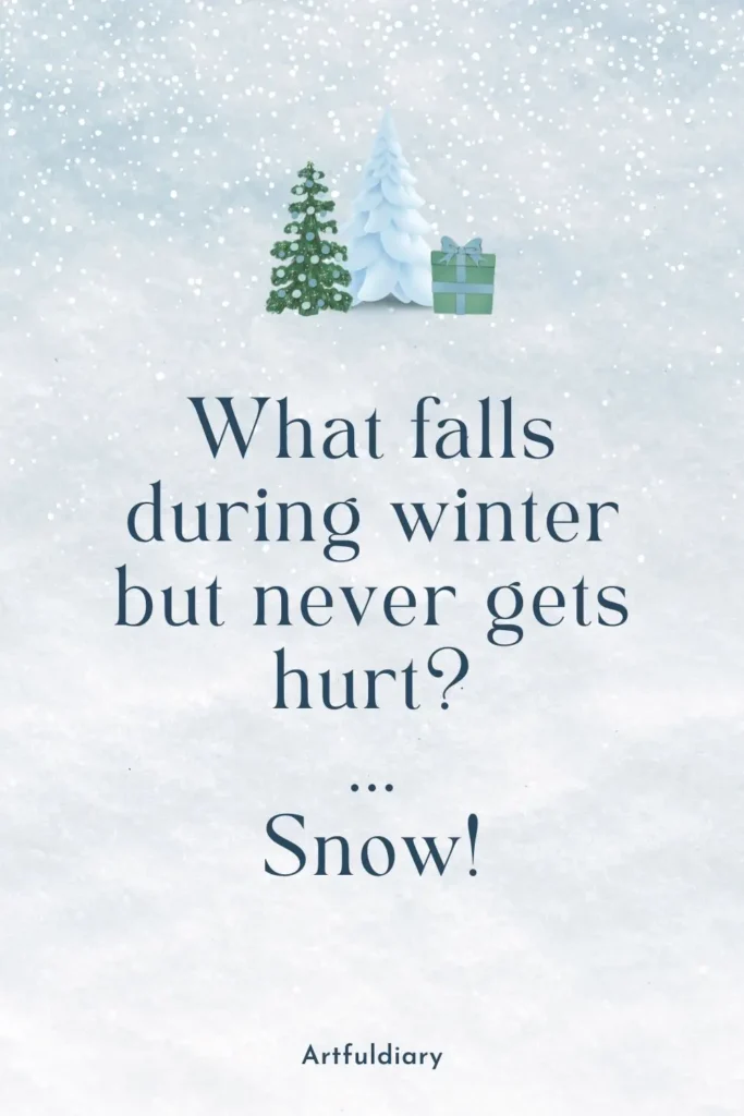 What falls during winter but never gets hurt_ ... Snow! snow puns