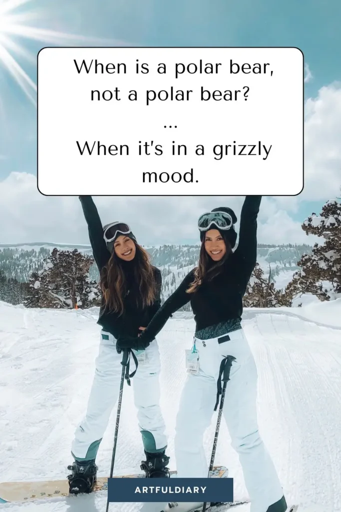 When is a polar bear, not a polar bear_ ... When it’s in a grizzly mood. snow puns