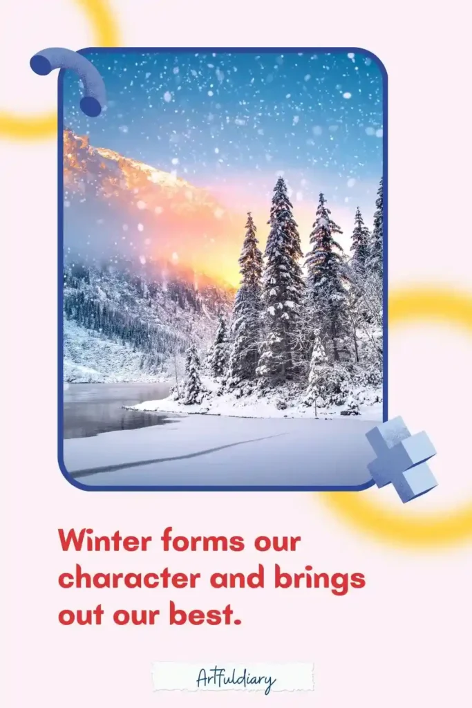 Winter forms our character and brings out our best. quotes