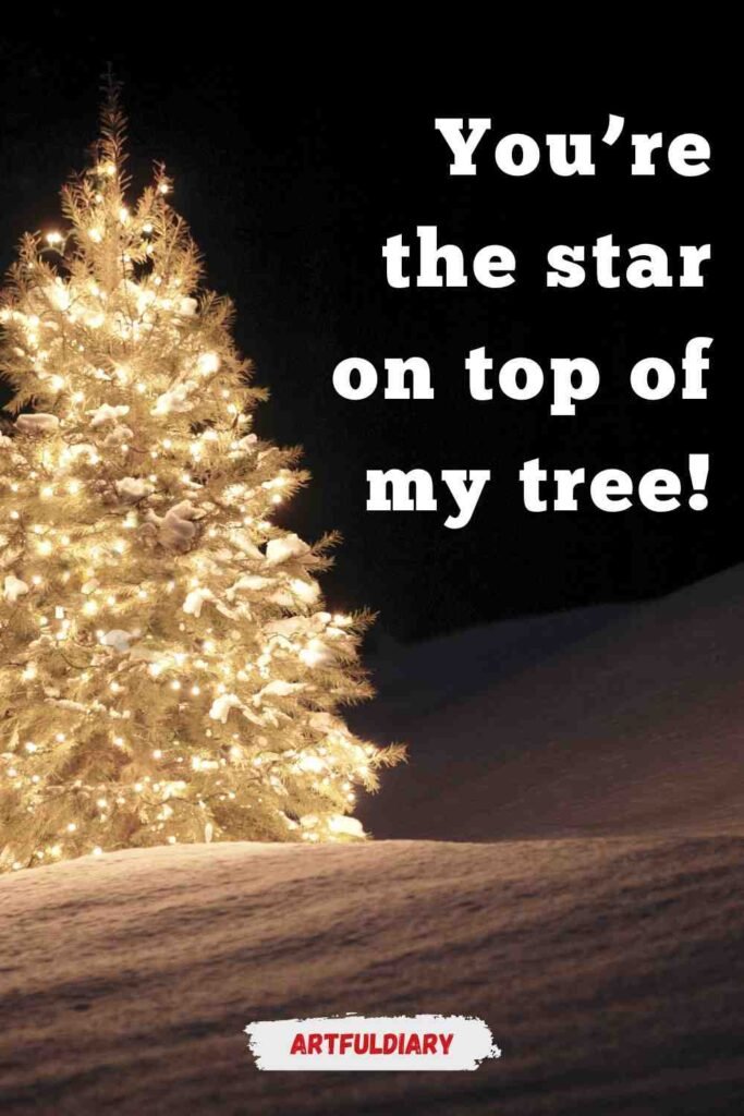 You’re the star on top of my tree! christmas puns