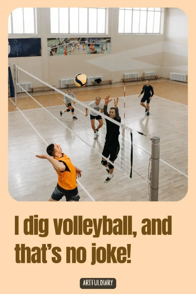 I dig volleyball, and that’s no joke! Volleyball Puns