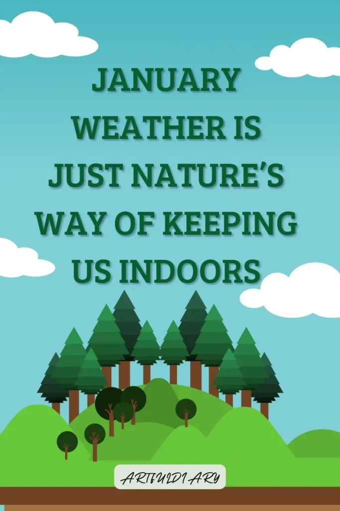 January weather is just nature’s way of keeping us indoors quotes