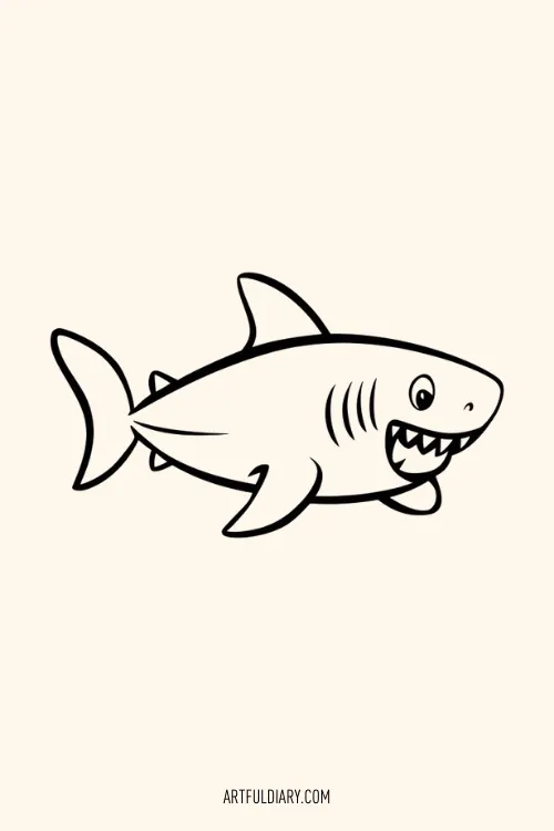 Shark Simple drawing idea.