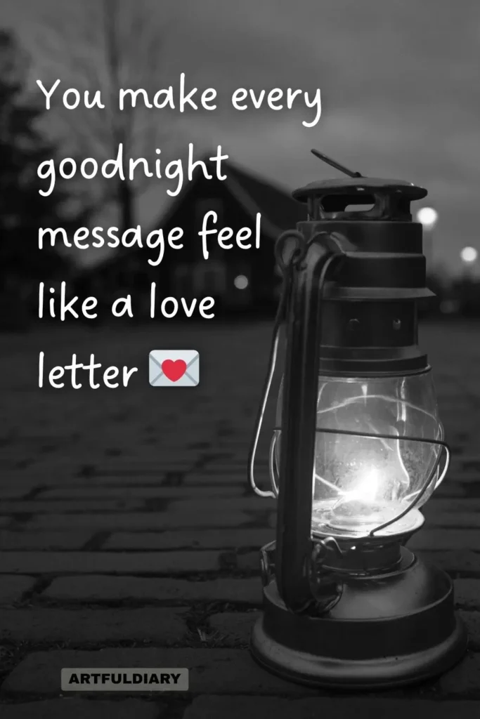 You make every goodnight message feel like a love letter, Quotes