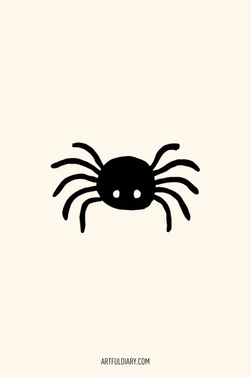 cute spider Simple drawing idea.