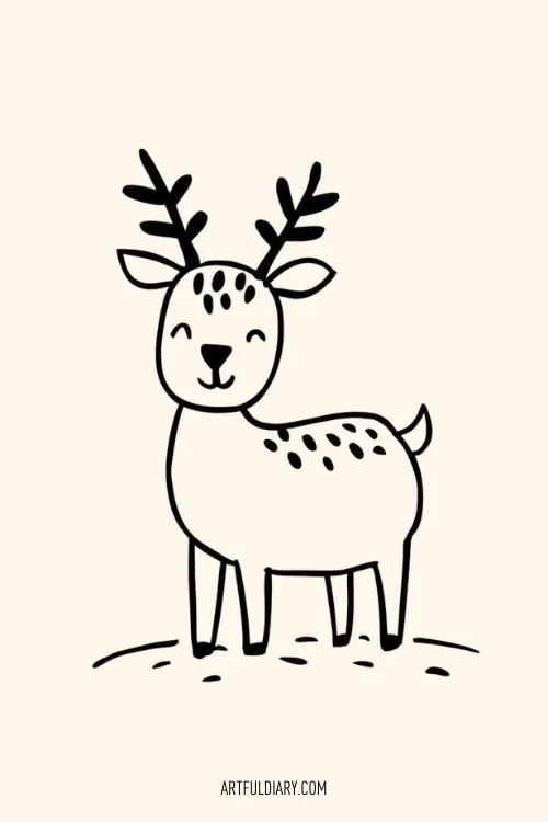 deer Simple drawing idea.