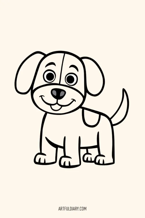 dog Simple drawing idea.