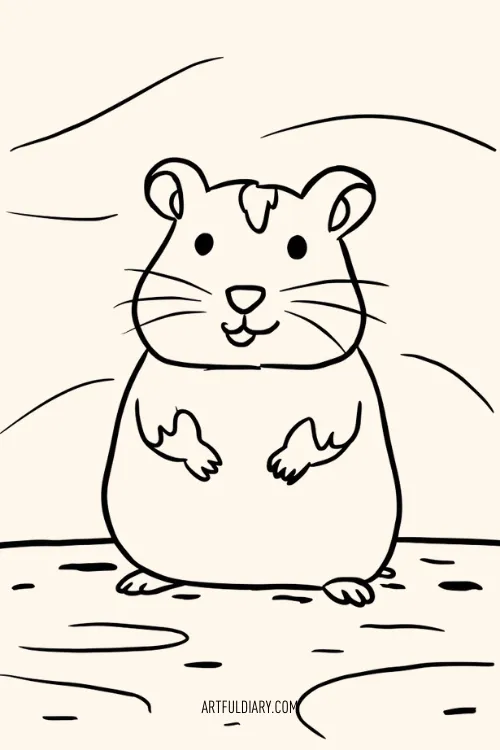 hamster Simple drawing idea.