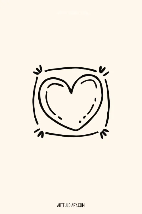 heart Simple drawing idea.