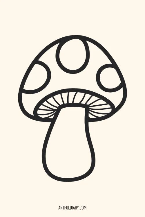 mushroom Simple Drawing.