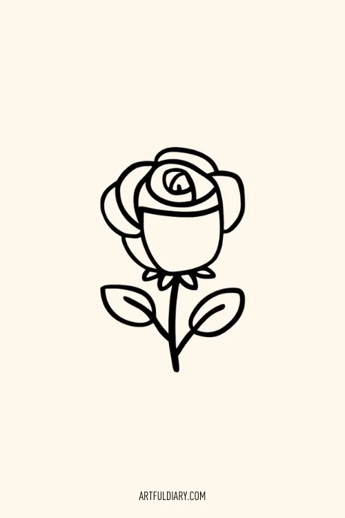 rose Simple drawing idea.