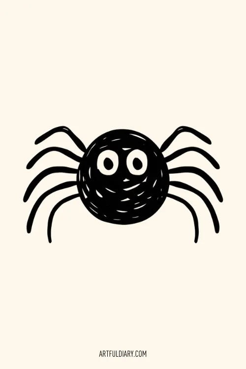 spider super Simple drawing idea.