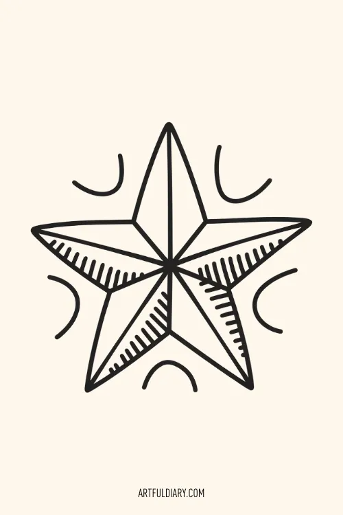 star Simple drawing idea.