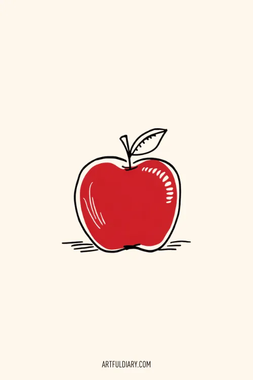 Apple Simple drawing idea.