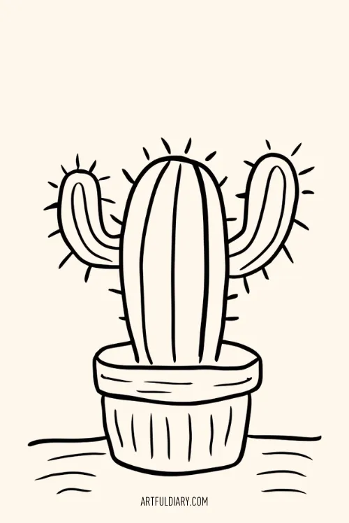 Cactus Simple drawing idea.