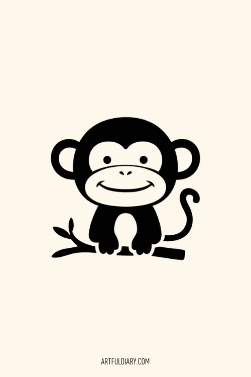 Monkey Simple drawing idea.