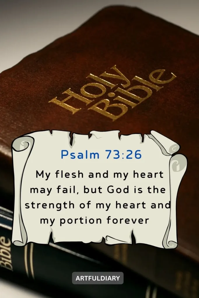 My flesh and my heart may fail, but God is the strength of my heart and my portion forever quotes