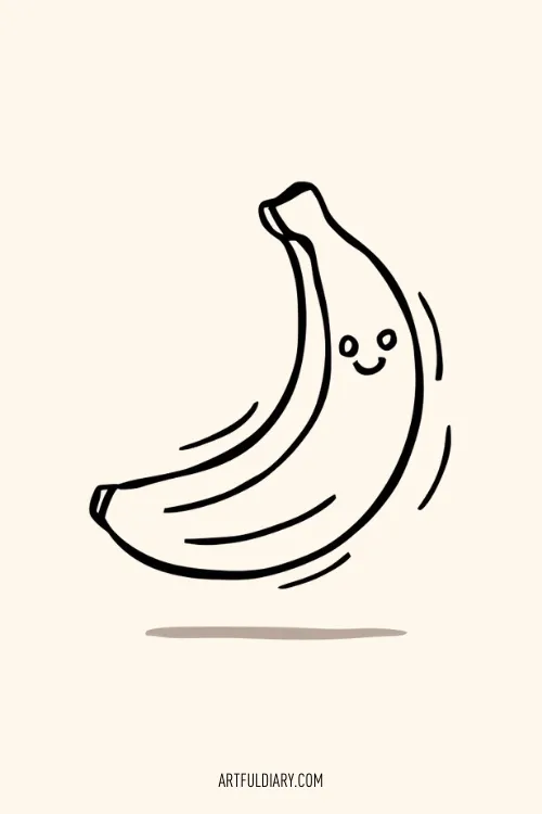 cute banana Simple drawing idea.