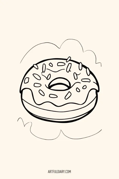 donut Simple drawing idea.