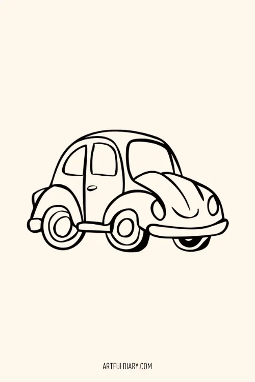 easy car Simple drawing idea.