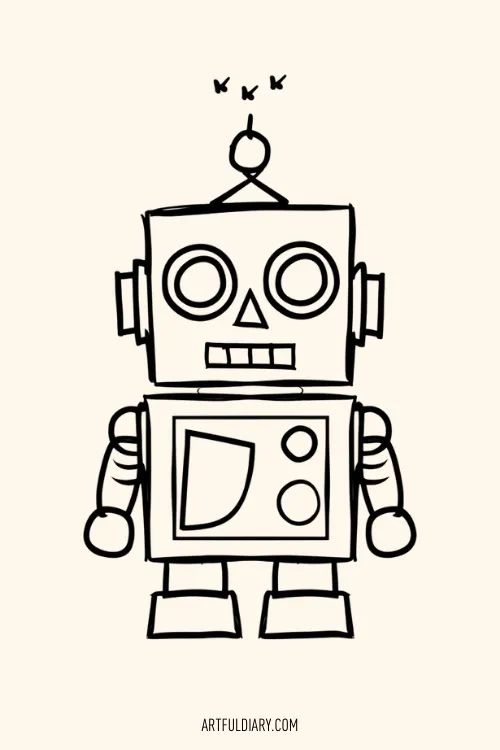 easy robot Simple drawing idea.