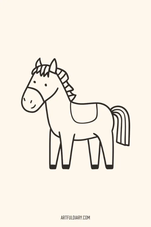 horse Simple drawing idea.