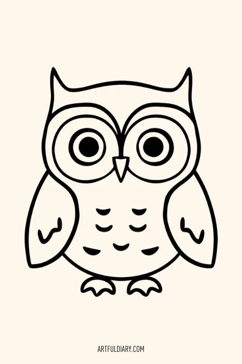 owl Simple drawing idea.