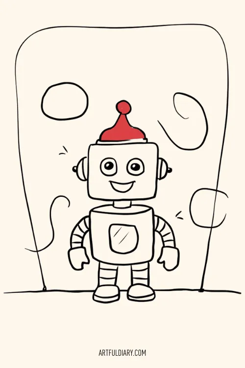 robot simple drawing idea.